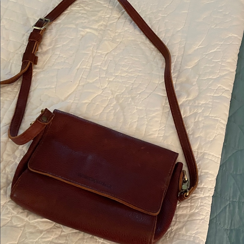 Portland Leather Rich Brown Crossbody Bag